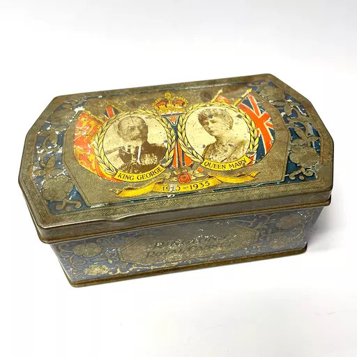 King George V  " Ringtons Royal Casket" Tin
