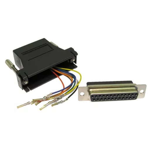 25Way D-Sub Female to RJ45 Female Modular Serial Port Adaptor