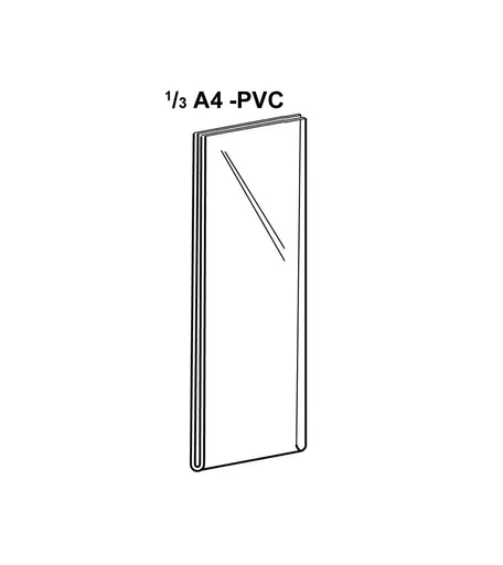 1/3 A4 (DL) PVC Portrait Wall Mounted Sign Holder
