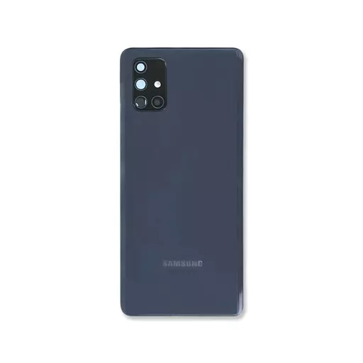 Back Cover w/ Camera Lens (Service Pack) (Black) - For Galaxy A71 (A715)