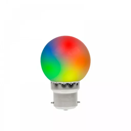 Prolite 0.5W LED Poly Golf Ball Lamp BC RGB Colour Changing