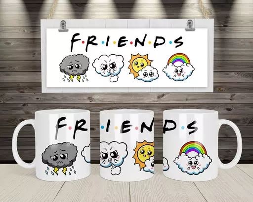 Personalised Weather Forecast Mug For Friends - Add Names