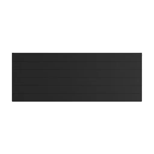 Flat Cover Plate with Lines 600 x 1600 Matt Black