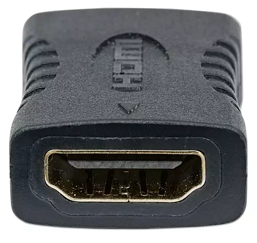 Manhattan HDMI Coupler, 4K@60Hz (Premium High Speed), Female to Female, Straight Connection, Black, Equivalent to GCHDMIFF, Ultra HD 4k x 2k, Fully Shielded, Gold Plated Contacts, Lifetime Warranty, Polybag