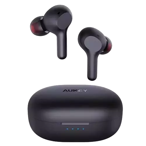 Aukey - Bluetooth 5.0 True Wireless IPX5 Earphones - Black