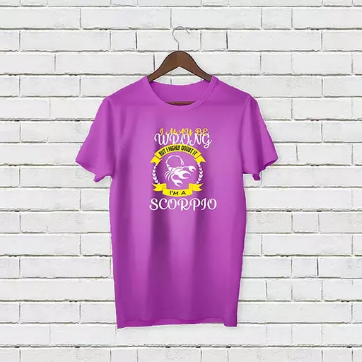 Personalised 'I May be Wrong but I Highly Doubt It - I'm a Scorpio' T-Shirt