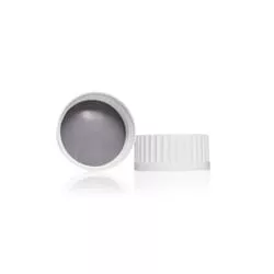 Cap, PTFE-Coated Silicone Seal, GLS 80, White