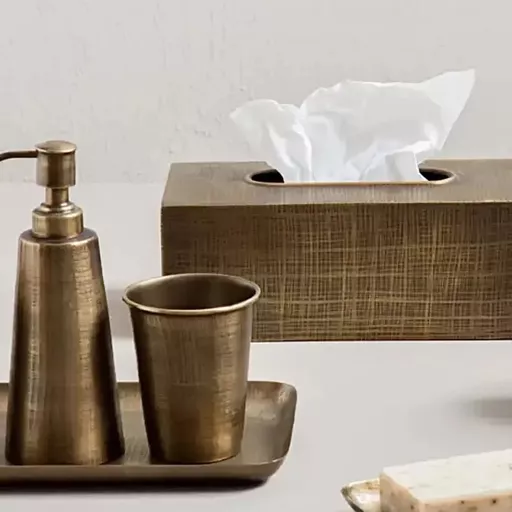Tissue Box, Manhattan, Gold