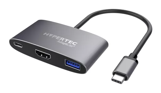 Hypertec AdaptLite HD Wired USB 3.2 Gen 1 (3.1 Gen 1) Type-C Anthracite, Silver