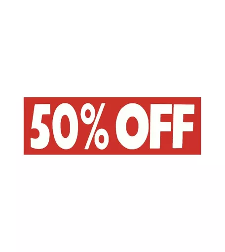 '50% OFF' Horizontal Hanging Sign - 500mm x 640mm