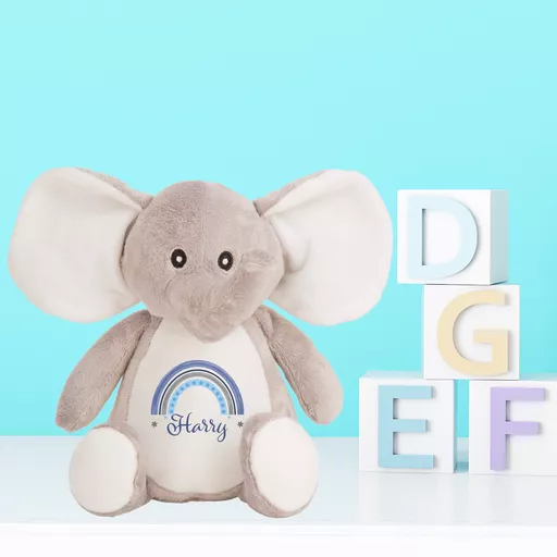 Elephant Rainbow Plush Soft Toy Pink