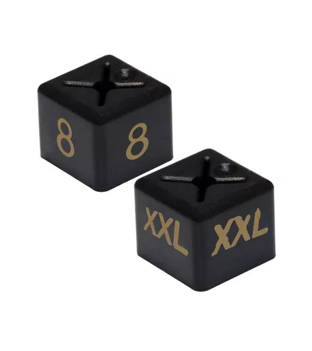 Black and Gold Size Cube - Pack of 50
