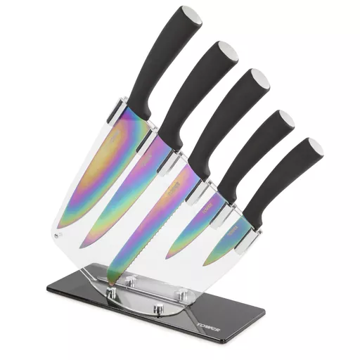 5pce Knife Block with Acrylic