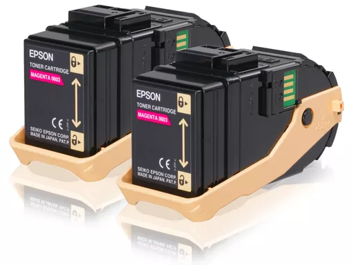 Epson C13S050607/0603 Toner cartridge magenta, 2x7.5K pages Pack=2 for Epson Aculaser C 9300 N