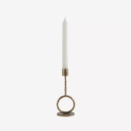 Antique Gold Candleholder, Ronde, Small