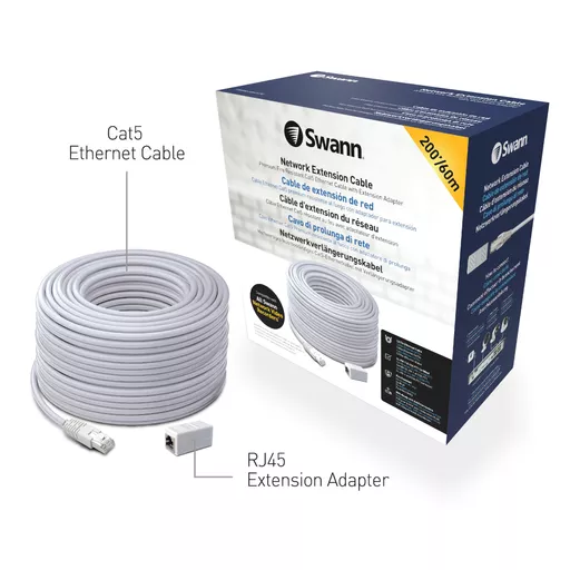 Swann SWNHD-60MCAT5E-GL networking cable White 60 m Cat5e