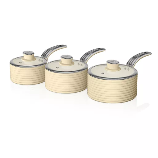Retro 3 Piece Saucepan Set