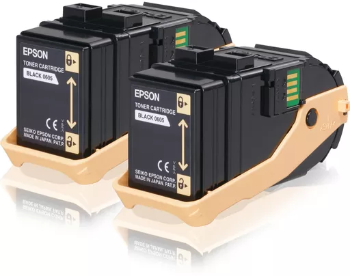 Epson C13S050609/0605 Toner cartridge black, 2x6.5K pages Pack=2 for Epson Aculaser C 9300 N