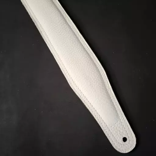 SOLD! BS63 White Padded Guitar Strap - second