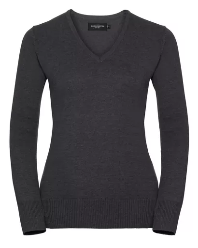 Ladies' V-Neck Knitted Pullover