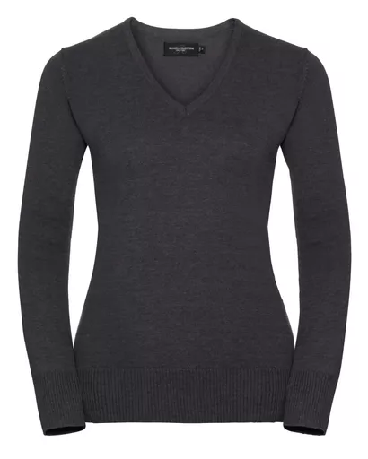 Ladies' V-Neck Knitted Pullover