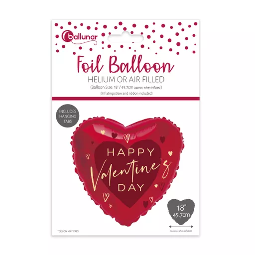 Valentine's Day Red Heart 18" Foil Balloon