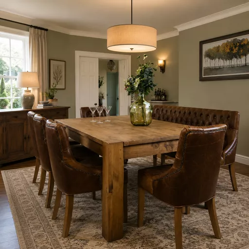 Chunky Lumber Plank Dining Table