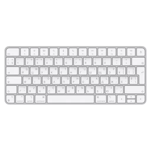 Apple Magic keyboard Universal USB + Bluetooth QWERTY Ukrainian Aluminium, White