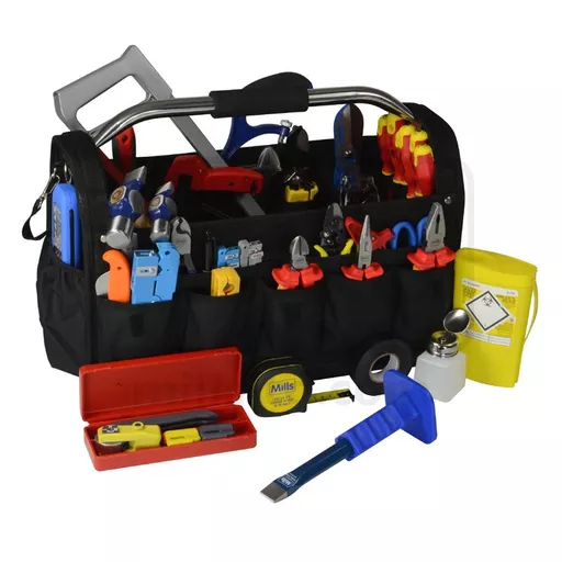 Fibre Jointer's Toolkit in Mills Utility Tote Bag