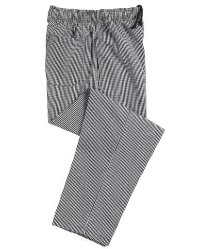 Unisex Elasticated Check Chefs Trouser