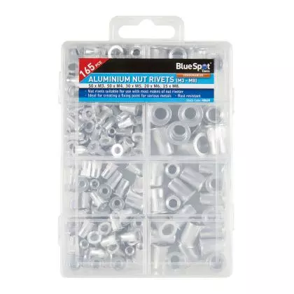 165 PCE Aluminium Nut Rivets (M3 - M8)