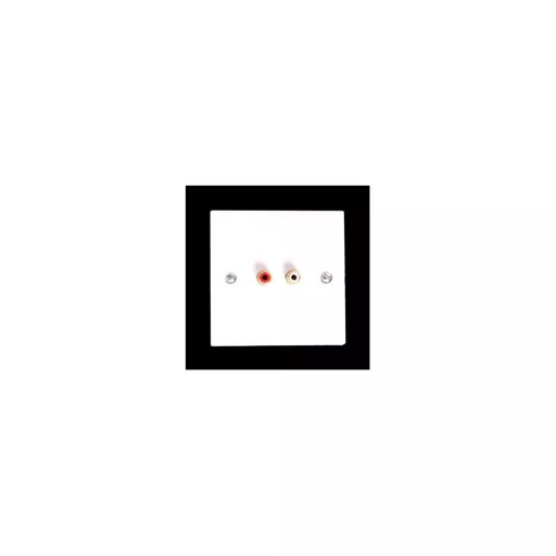 White Single Gang Twin RCA (RW) Solder Wall Plate