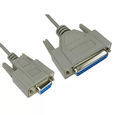 D9 To D25 Null Modem Lead, 2M