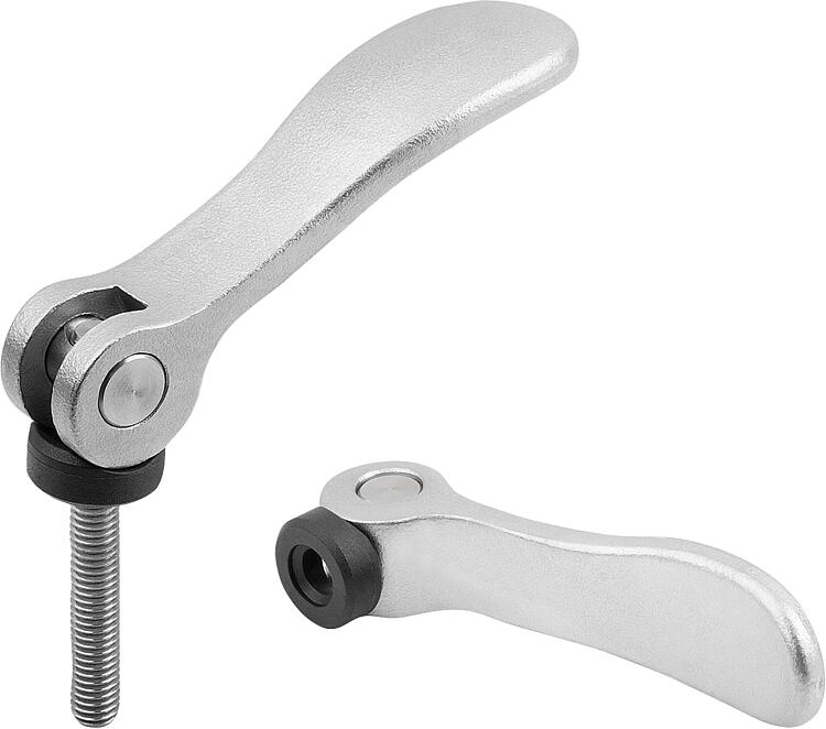 K2121 - Cam Levers With Stainless Steel Handles & Stainless Steel Threads M3-M10