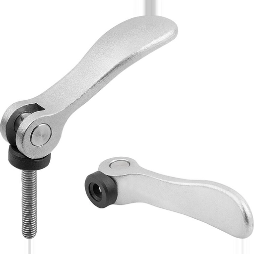 K2121 - Cam Levers With Stainless Steel Handles & Stainless Steel Threads M3-M10