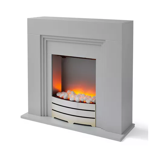 York Fireplace Suite Grey