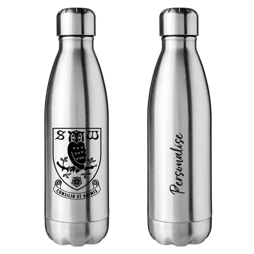 Sheffield Wednesday FC Crest Silver Insulated Water Bottle