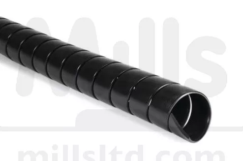 HellermannTyton Spiral binding 10 mm - 13 mm, PP, black, 1 m