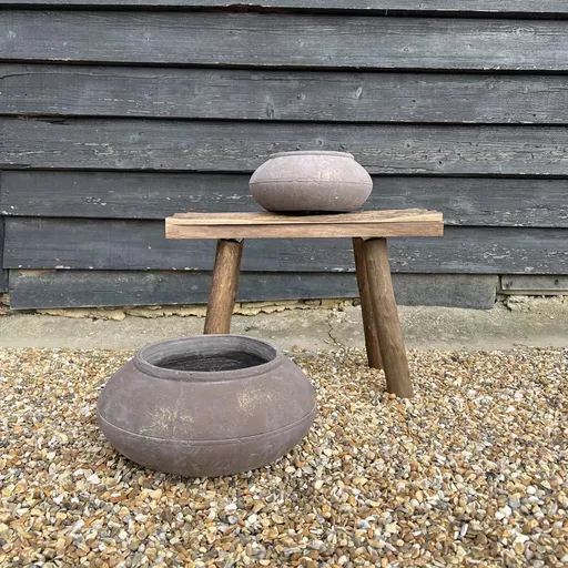 Rustic Stone Bowl, Jasmina, Antique Grey, Small
