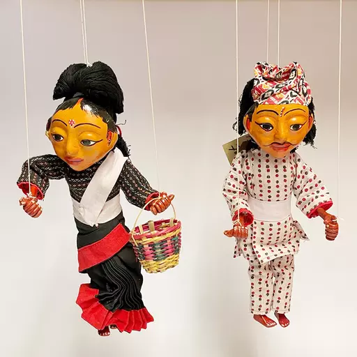 Indian Couple Marionette Puppets