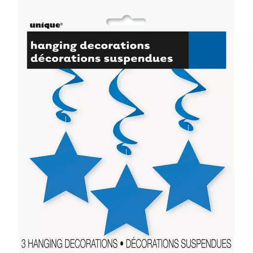 Royal Blue Star Hanging Swirls