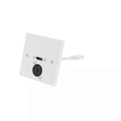 HDMI and USB-C Single Gang Wall Plate.