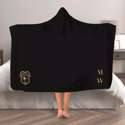 Cardiff City FC Initials Hooded Blanket (Adult)