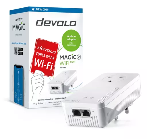 Devolo Magic 2 WiFi next 2400 Mbit/s Ethernet LAN Wi-Fi White 1 pc(s)