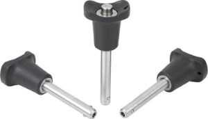 K0792 - Ball Lock Pins Self Locking In Plastic & Stainless Steel