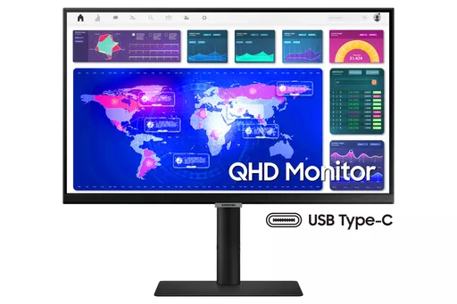 Samsung LS24A600UCUXXU computer monitor 61 cm (24") 2560 x 1440 pixels Quad HD Black