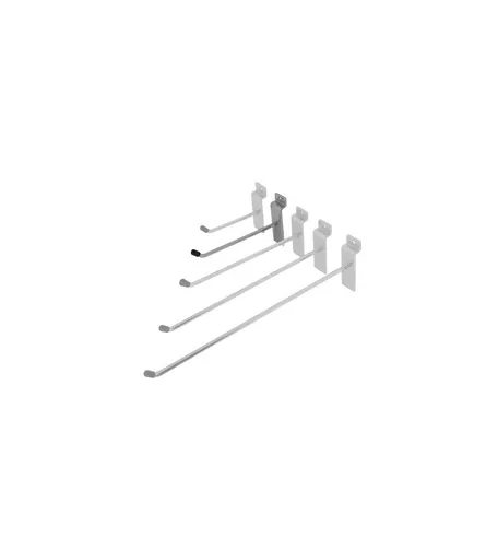 15cm (6'') Heavy Chrome Peg Hook with Angled Tip for Slatwall
