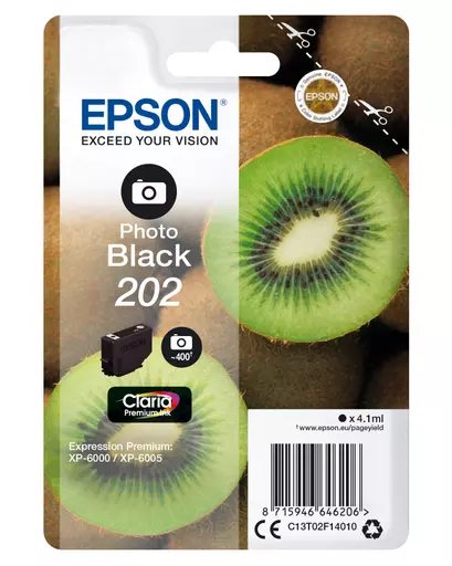 Epson C13T02F14010/202 Ink cartridge foto black, 400 pages 400 Photos 4,1ml for Epson XP 6000