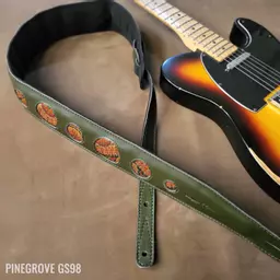 Pinegrove GS98 green woven guitar strap 135923.jpg