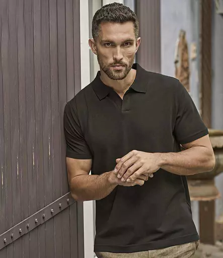 Tee Jays Luxury Stretch V Neck Polo Shirt